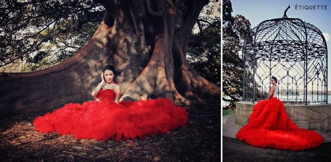 Red Romantic Dress by Etiquette - 002 Red Romantic Dress by Etiquette - 002