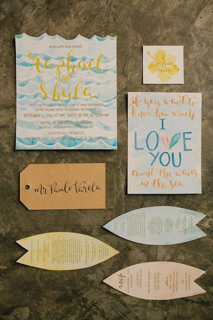 Watercolor and Calligraphy Wedding Invitations by First of April - 006 Watercolor and Calligraphy Wedding Invitations by First of April - 006