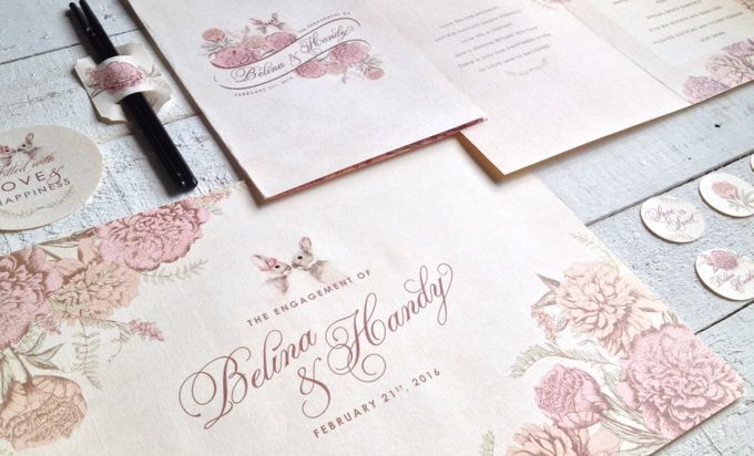 Belina & Handy's Engagement Stationary by La Voilla Invitation - 003 Belina & Handy's Engagement Stationary by La Voilla Invitation - 003