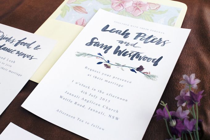 Leah & Sam in Burgundy and Navy Floral Vine by Meilifluous Calligraphy & Design - 003 Leah & Sam in Burgundy and Navy Floral Vine by Meilifluous Calligraphy & Design - 003