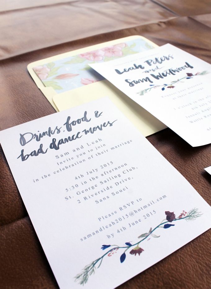 Leah & Sam in Burgundy and Navy Floral Vine by Meilifluous Calligraphy & Design - 004 Leah & Sam in Burgundy and Navy Floral Vine by Meilifluous Calligraphy & Design - 004