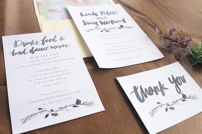 Leah & Sam in Burgundy and Navy Floral Vine by Meilifluous Calligraphy & Design - 005 Leah & Sam in Burgundy and Navy Floral Vine by Meilifluous Calligraphy & Design - 005