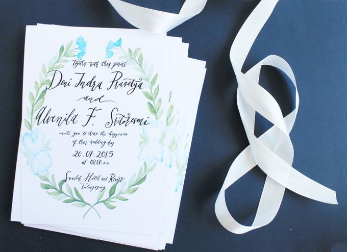 Deni & Alvenila Wedding Invitation by Meilifluous Calligraphy & Design - 004 Deni & Alvenila Wedding Invitation by Meilifluous Calligraphy & Design - 004