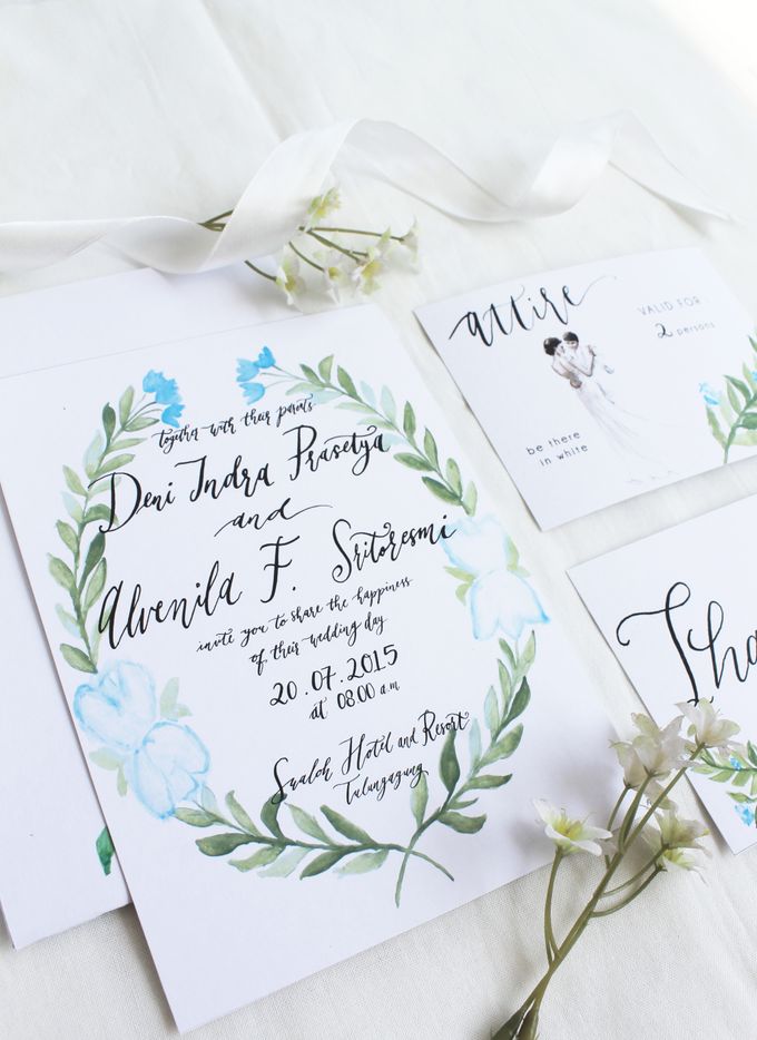 Deni & Alvenila Wedding Invitation by Meilifluous Calligraphy & Design - 007 Deni & Alvenila Wedding Invitation by Meilifluous Calligraphy & Design - 007