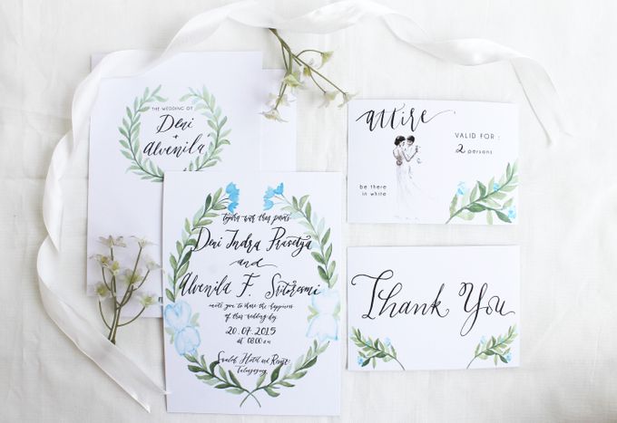 Deni & Alvenila Wedding Invitation by Meilifluous Calligraphy & Design - 001 Deni & Alvenila Wedding Invitation by Meilifluous Calligraphy & Design - 001