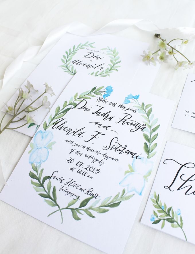 Deni & Alvenila Wedding Invitation by Meilifluous Calligraphy & Design - 010 Deni & Alvenila Wedding Invitation by Meilifluous Calligraphy & Design - 010