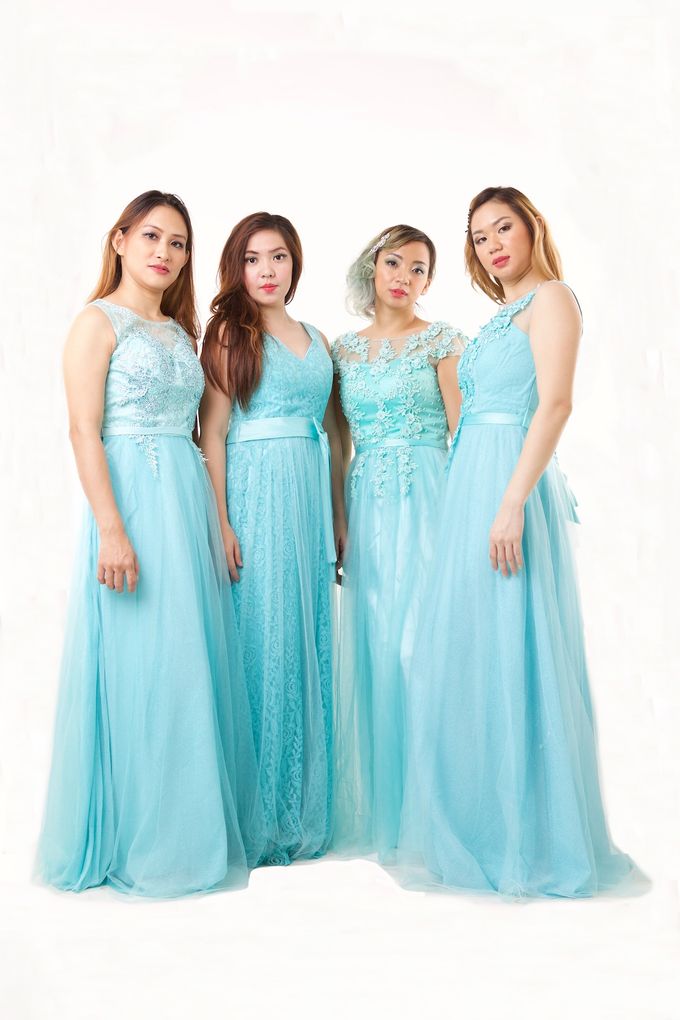 Mint Color Gown by Tulle Line - 001