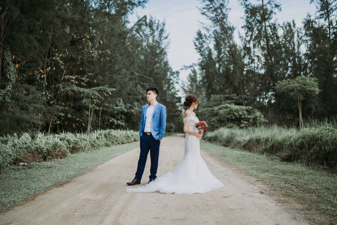 Off shoulder mermaid gown by Kelly's Bridals - 015