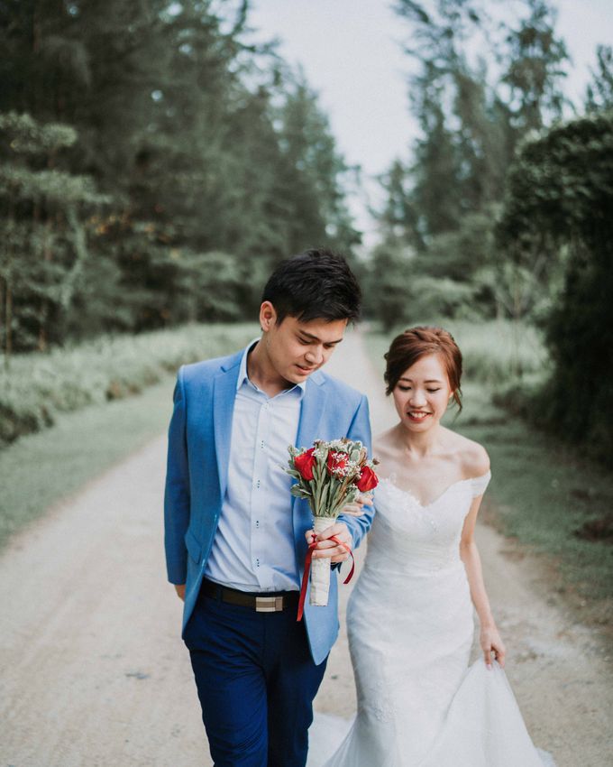 Off shoulder mermaid gown by Kelly's Bridals - 016