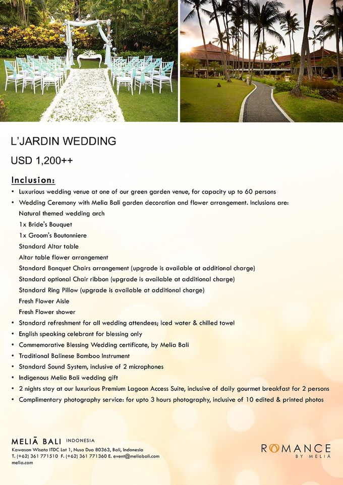 New Wedding Package by Meliá Bali Indonesia - 002 New Wedding Package by Meliá Bali Indonesia - 002