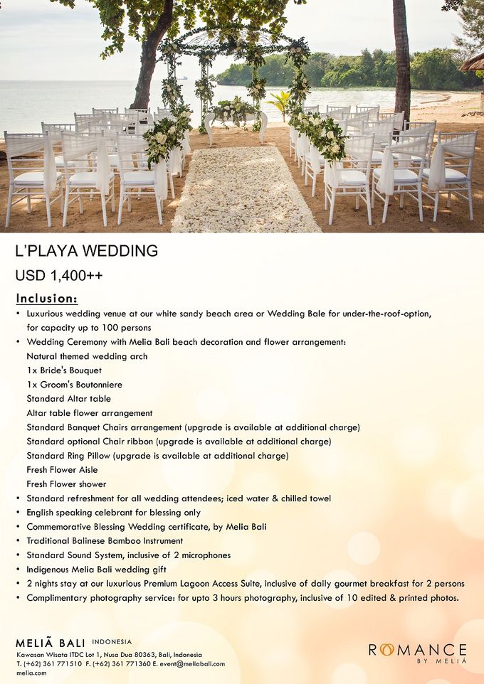 New Wedding Package by Meliá Bali Indonesia - 003 New Wedding Package by Meliá Bali Indonesia - 003