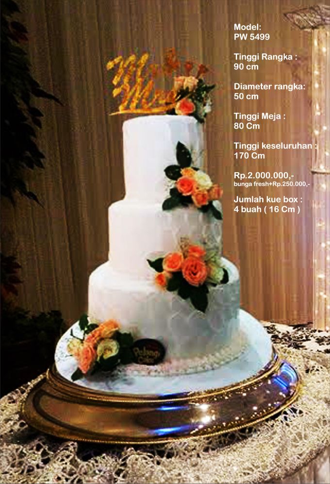 Wedding Cake 3 Tiers by Pelangi Cake - 002 Wedding Cake 3 Tiers by Pelangi Cake - 002