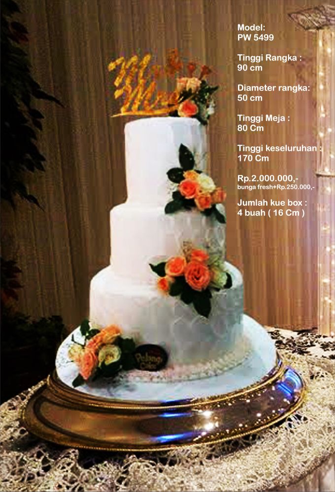 Wedding Cake 3 Tiers by Pelangi Cake - 002