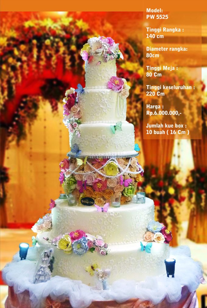 Wedding cake 5 Tiers by Pelangi Cake - 006 Wedding cake 5 Tiers by Pelangi Cake - 006