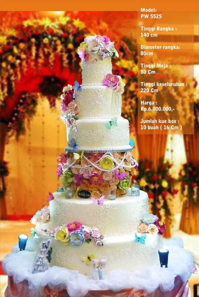 Wedding cake 5 Tiers by Pelangi Cake - 006