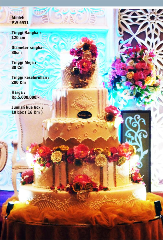 Wedding cake 5 Tiers by Pelangi Cake - 008 Wedding cake 5 Tiers by Pelangi Cake - 008