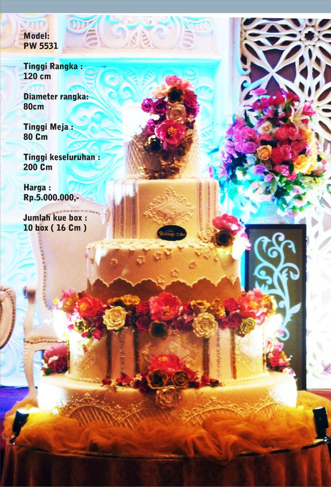 Wedding cake 5 Tiers by Pelangi Cake - 008