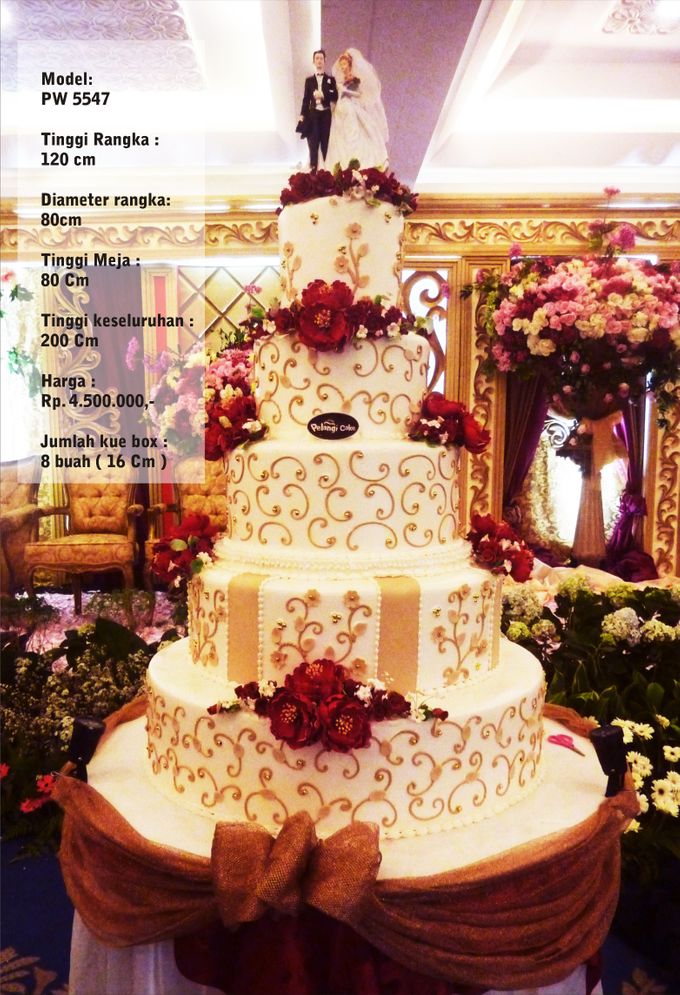 Wedding cake 5 Tiers by Pelangi Cake - 013