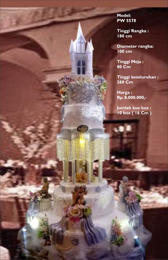 Wedding cake 5 Tiers by Pelangi Cake - 023