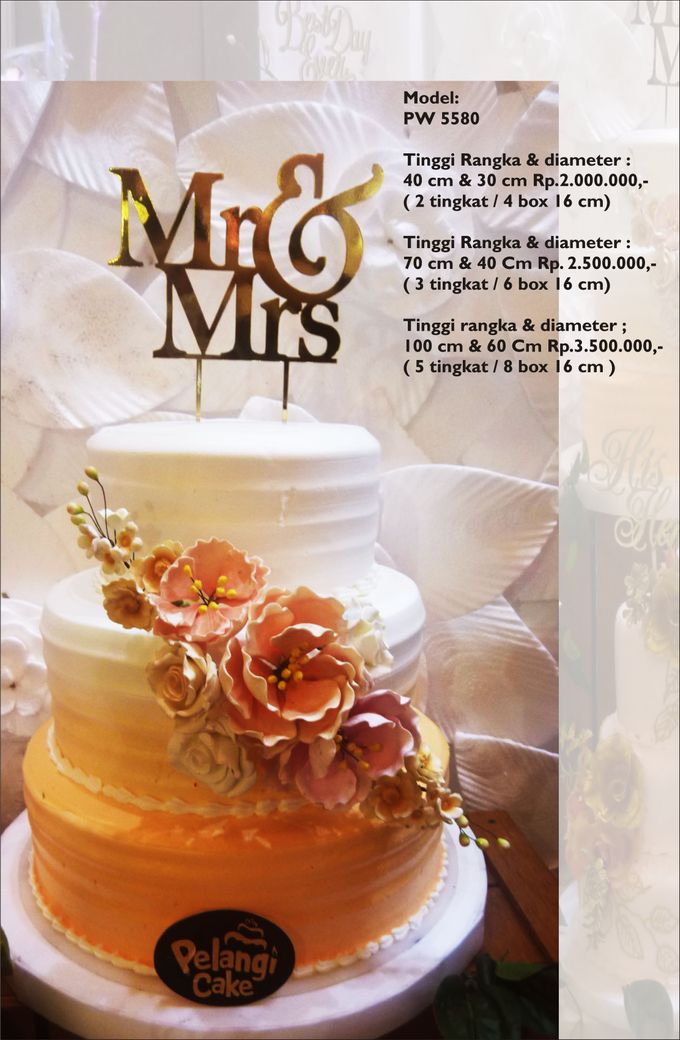 Wedding cake 5 Tiers by Pelangi Cake - 025