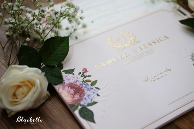 Samuel & Yessica - pink floral wedding invitation by Bluebelle Invitations - 001 Samuel & Yessica - pink floral wedding invitation by Bluebelle Invitations - 001