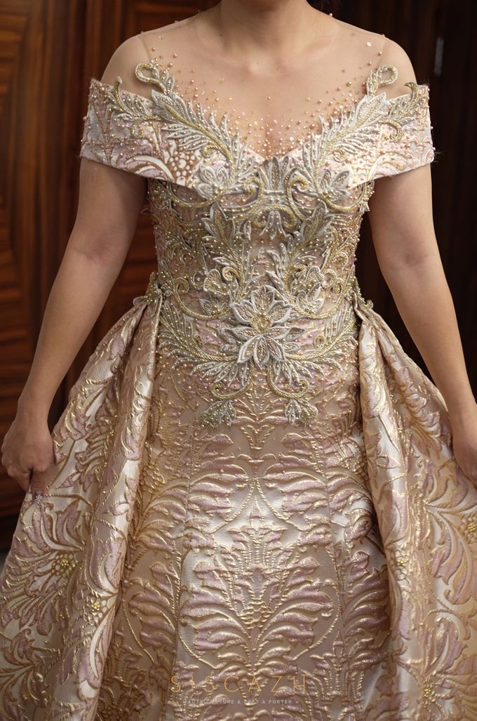 Rose Gold Evening Gown by Sisca Zh - 002 Rose Gold Evening Gown by Sisca Zh - 002