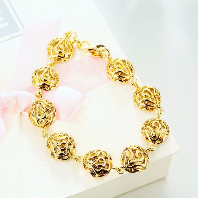 TIARIA Rose Shaped Gold Bracelet Perhiasan Gelang Emas by TIARIA - 004 TIARIA Rose Shaped Gold Bracelet Perhiasan Gelang Emas by TIARIA - 004