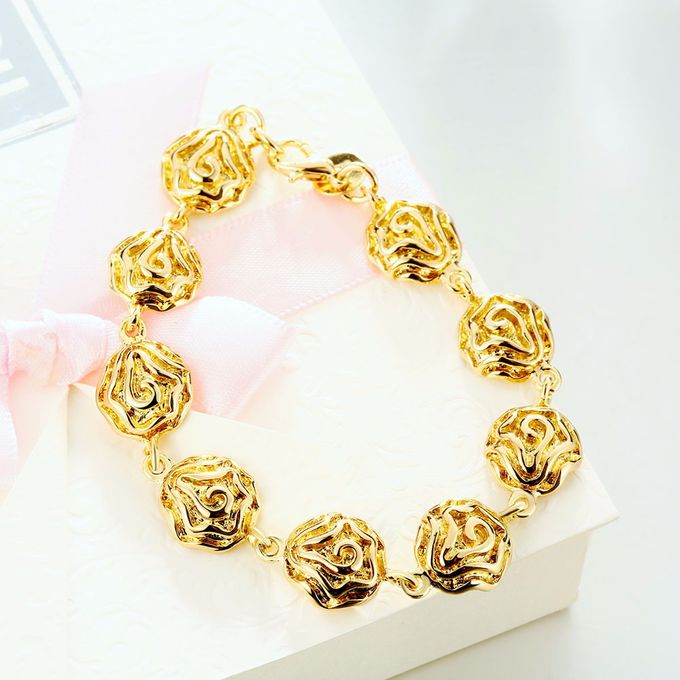 TIARIA Rose Shaped Gold Bracelet Perhiasan Gelang Emas by TIARIA - 004