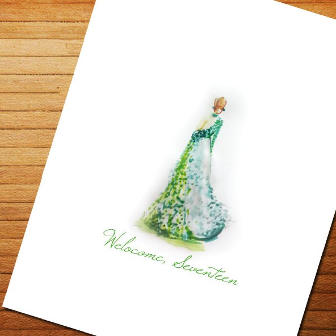 Illustration with watercolor by Jolly's Little Dreams - 001 Illustration with watercolor by Jolly's Little Dreams - 001