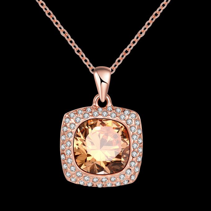TIARIA Gold Citrine Necklace Perhiasan 