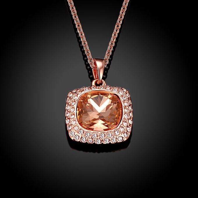 TIARIA Gold Citrine Necklace Perhiasan 