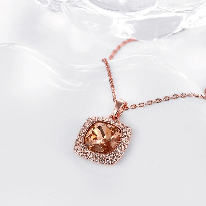 TIARIA Gold Citrine Necklace Perhiasan 