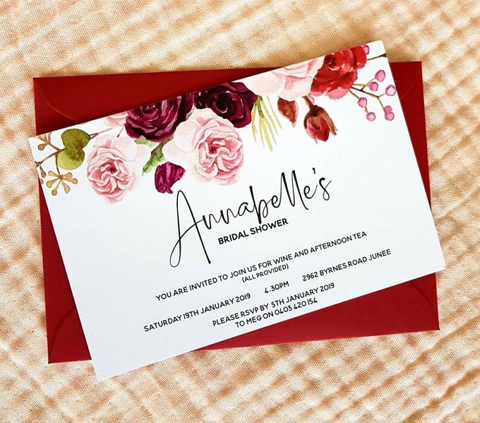 Pink & Burgundy Florals by Amanda Riley Creative - 001