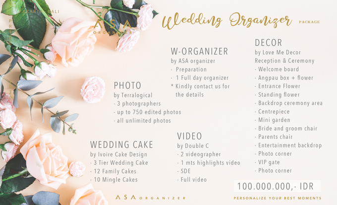Wedding Organizer Package by ASA organizer - 001 Wedding Organizer Package by ASA organizer - 001