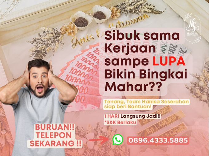Bingkai Mahar CImanggis Viral Kekinian-Mahar Kelapa dua Murah-Mahar Beji Murah- Mahar Cimanggis Murah Aesthetic by Hanisa Seserahan - 010