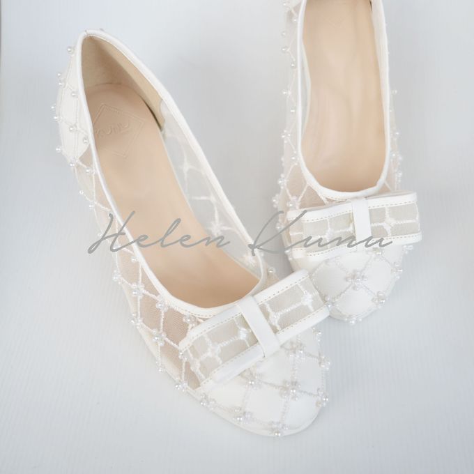 Bride Shoes Pearl Detail Helen Kunu By Kunu Looks Bridestory
