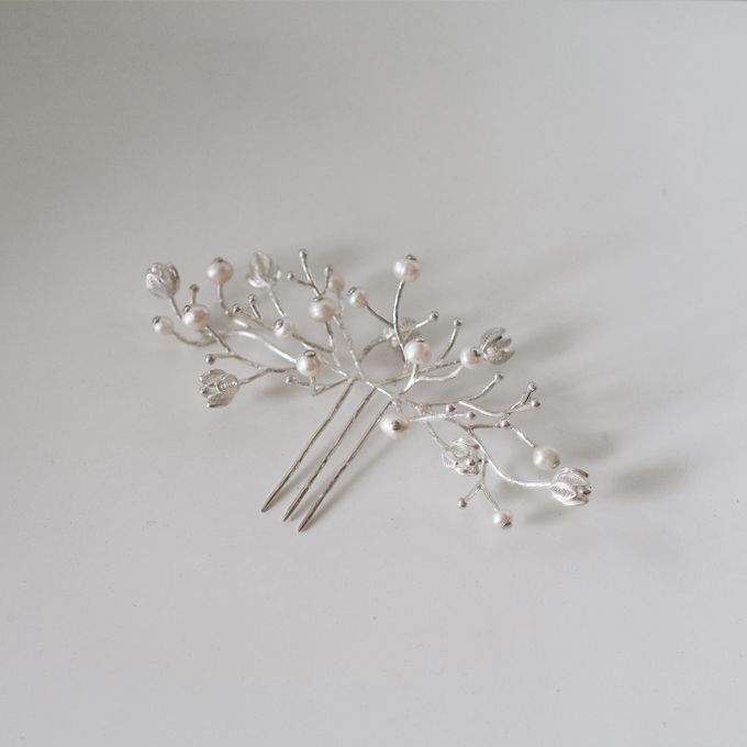 Flower Buds Haircomb And Earrings by ayyara - 005 Flower Buds Haircomb And Earrings by ayyara - 005