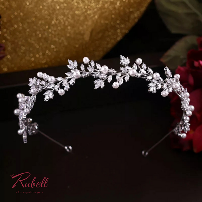 Elly Pearly CZ Headpiece by Rubell Jewelry - 001