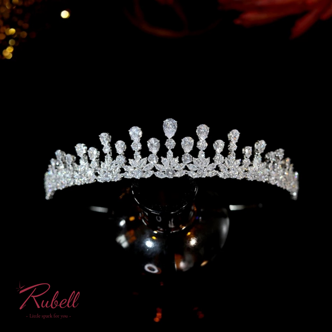 Vera Crown CZ Headpiece by Rubell Jewelry - 002