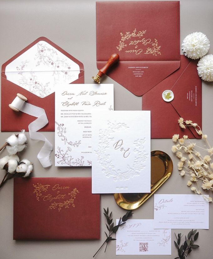 Burnt Orange Orchard by Trouvaille Invitation - 001 Burnt Orange Orchard by Trouvaille Invitation - 001