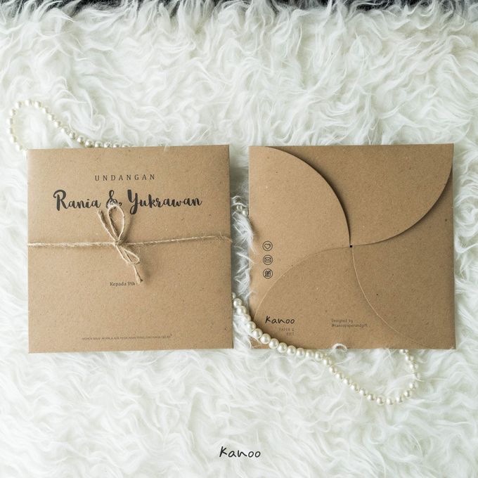 Wedding Invitation Rustic Rounded By Kanoo Paper Gift