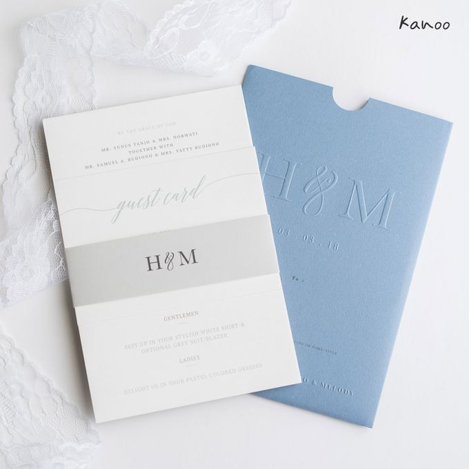Wedding Invitation Aqua Blue Simply Minimalist by Kanoo Paper & Gift - 001 Wedding Invitation Aqua Blue Simply Minimalist by Kanoo Paper & Gift - 001
