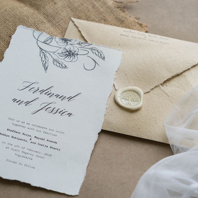 Wedding Invitation - Classic Broken White by Kanoo Paper & Gift - 004 Wedding Invitation - Classic Broken White by Kanoo Paper & Gift - 004