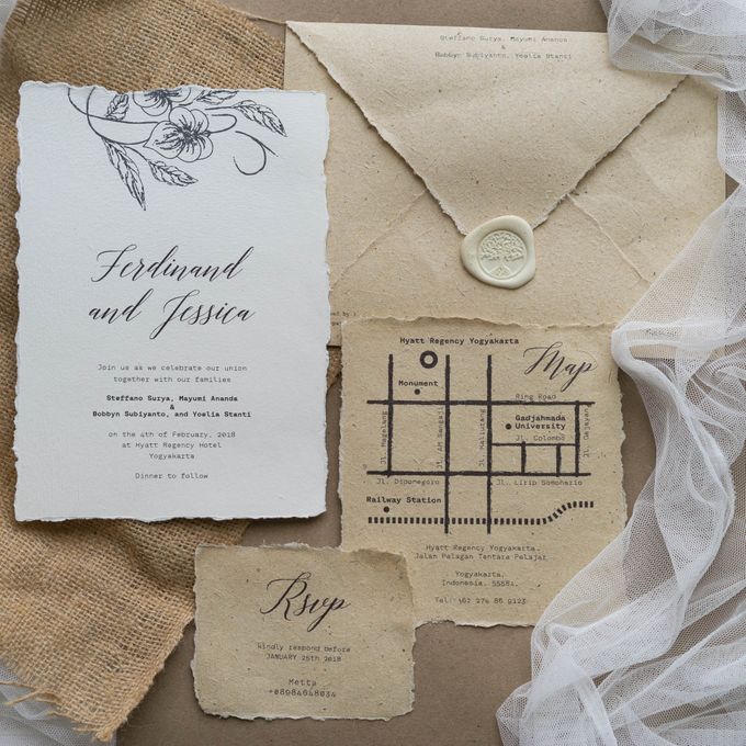 Wedding Invitation - Classic Broken White by Kanoo Paper & Gift - 006 Wedding Invitation - Classic Broken White by Kanoo Paper & Gift - 006
