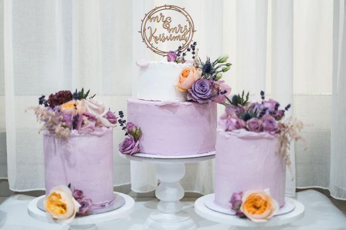 Lilac Wedding Cake by Ame Cakery - 001