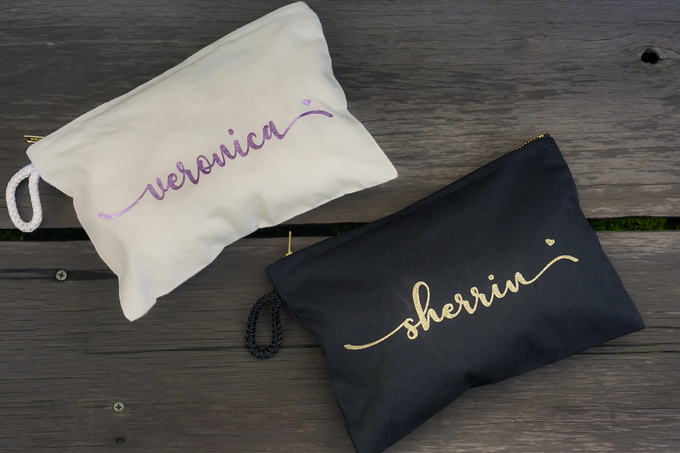Personalized Bridesmaids Gift Canvas Pouch by Kelsye Studio - 002 Personalized Bridesmaids Gift Canvas Pouch by Kelsye Studio - 002