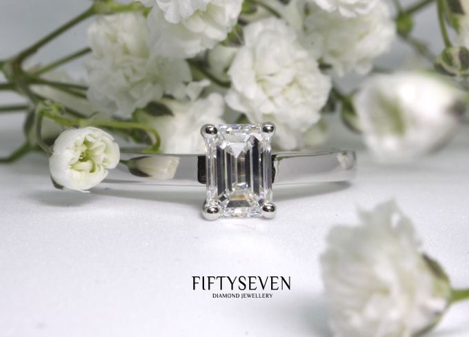 Emerald Cut Diamond Solitaire by Fiftyseven Diamond Jewellery - 005