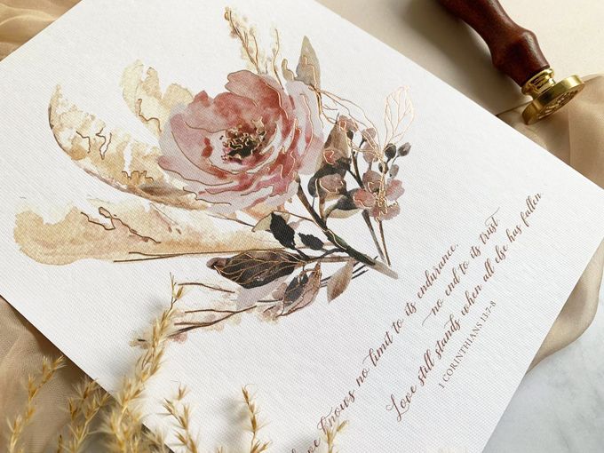 Romantic Bouquet by Trouvaille Invitation - 001 Romantic Bouquet by Trouvaille Invitation - 001