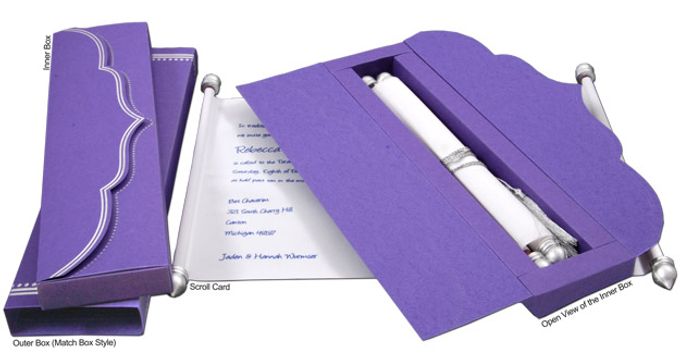 Scroll Wedding Invitations by A2zWeddingcards - 005 Scroll Wedding Invitations by A2zWeddingcards - 005