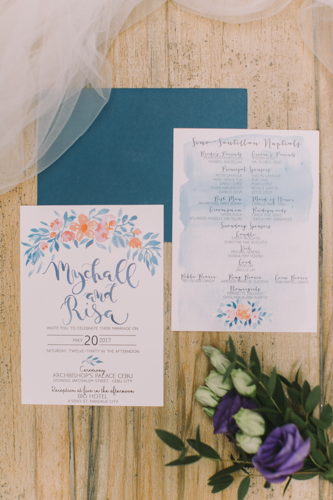 Watercolor and Calligraphy Wedding Invitations by First of April - 018 Watercolor and Calligraphy Wedding Invitations by First of April - 018